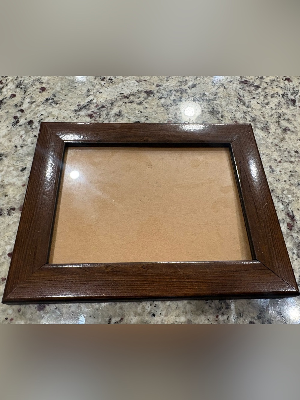 Faux wood plastic picture frame